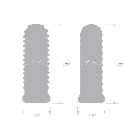 2-Pack Anal Stimulating Finger Sleeves - Flexible Silicone for Prostate Massage and Anus Stimulation