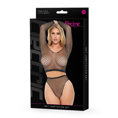 Electric Lingerie Net Temptation Set - Sexy Lace Lingerie Set - One Size