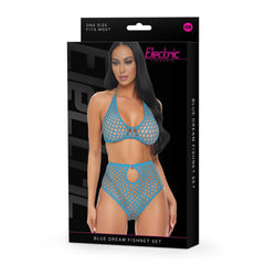 Electric Lingerie Blue Dream Fishnet Set – One Size