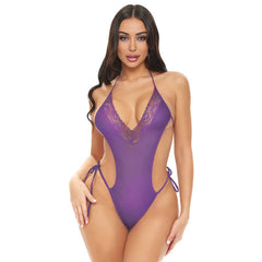 Electric Lingerie Lilac Lace Bodysuit – One Size