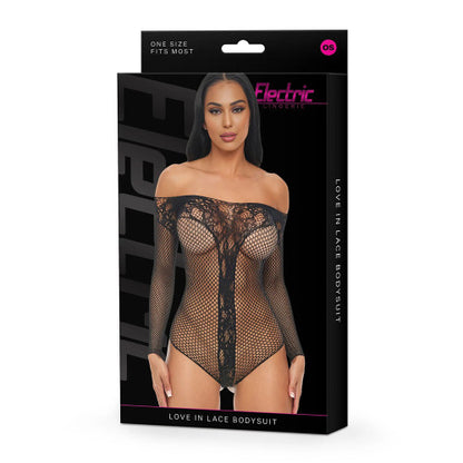 Electric Lingerie Love In Lace Fishnet Bodysuit - Sexy Lace Bodysuit - One Size