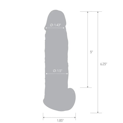 6.25" Super Real Penis Extension Sleeve With Ball Constriction Loop