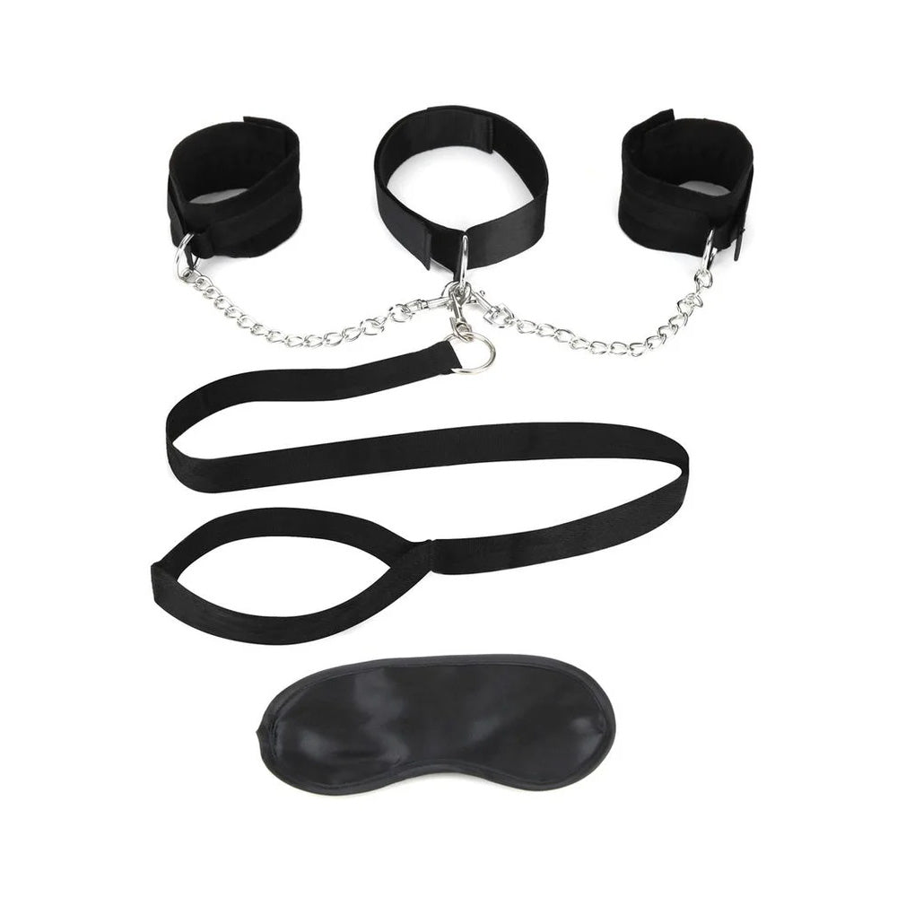Collar Cuffs & Leash Set With Removable Cuffs & Leash