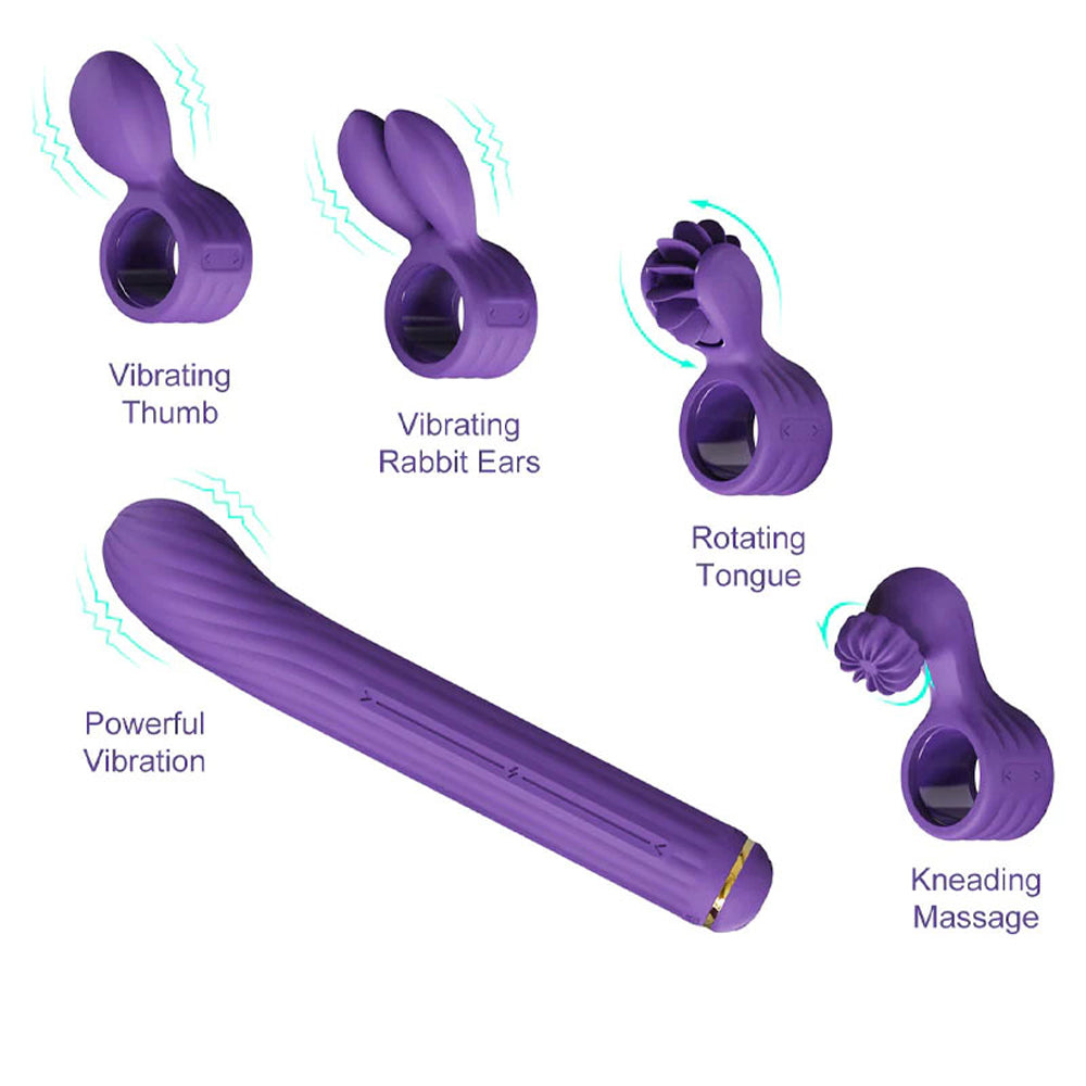 Magic Stick Multi Functioning Vibrator S1 Plus Purple