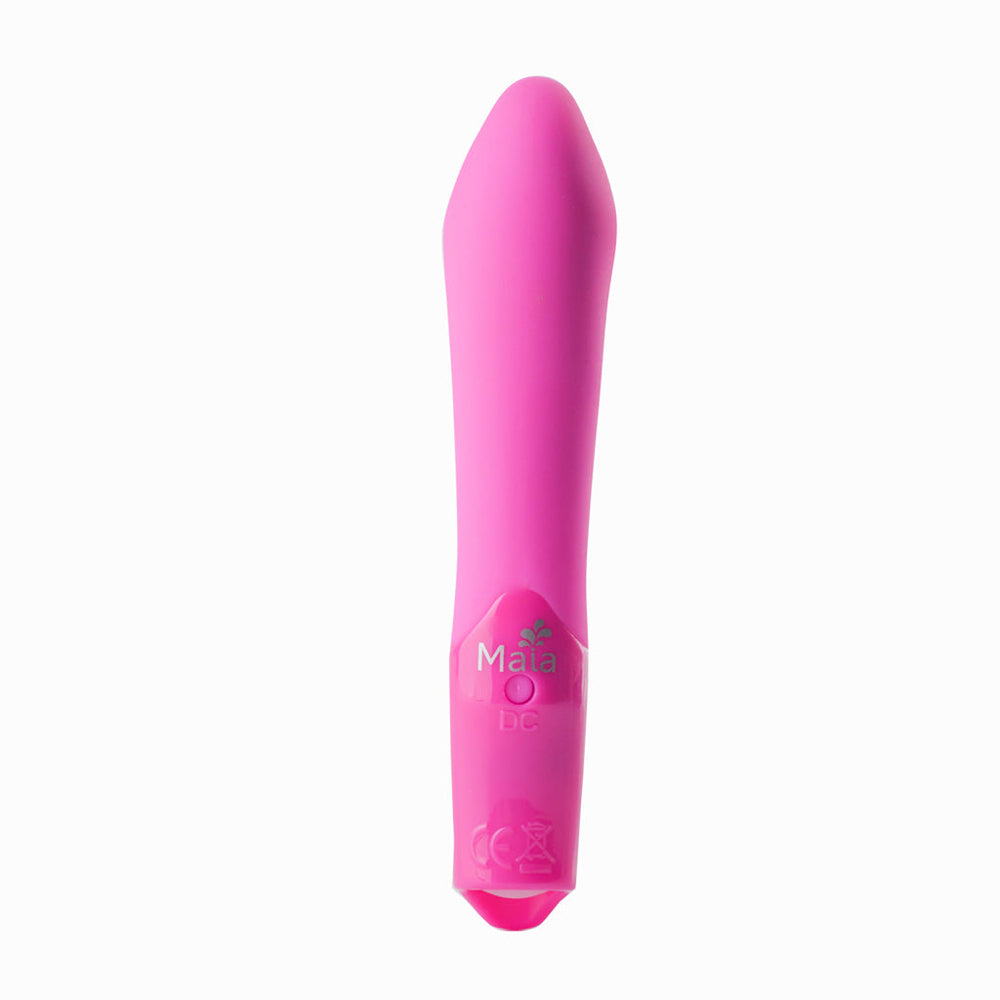 Maddie USB Rechargeable Silicone 10-Function G-Spot Bullet Vibrator Neon Pink