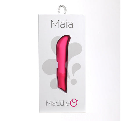 Maddie USB Rechargeable Silicone 10-Function G-Spot Bullet Vibrator Neon Pink
