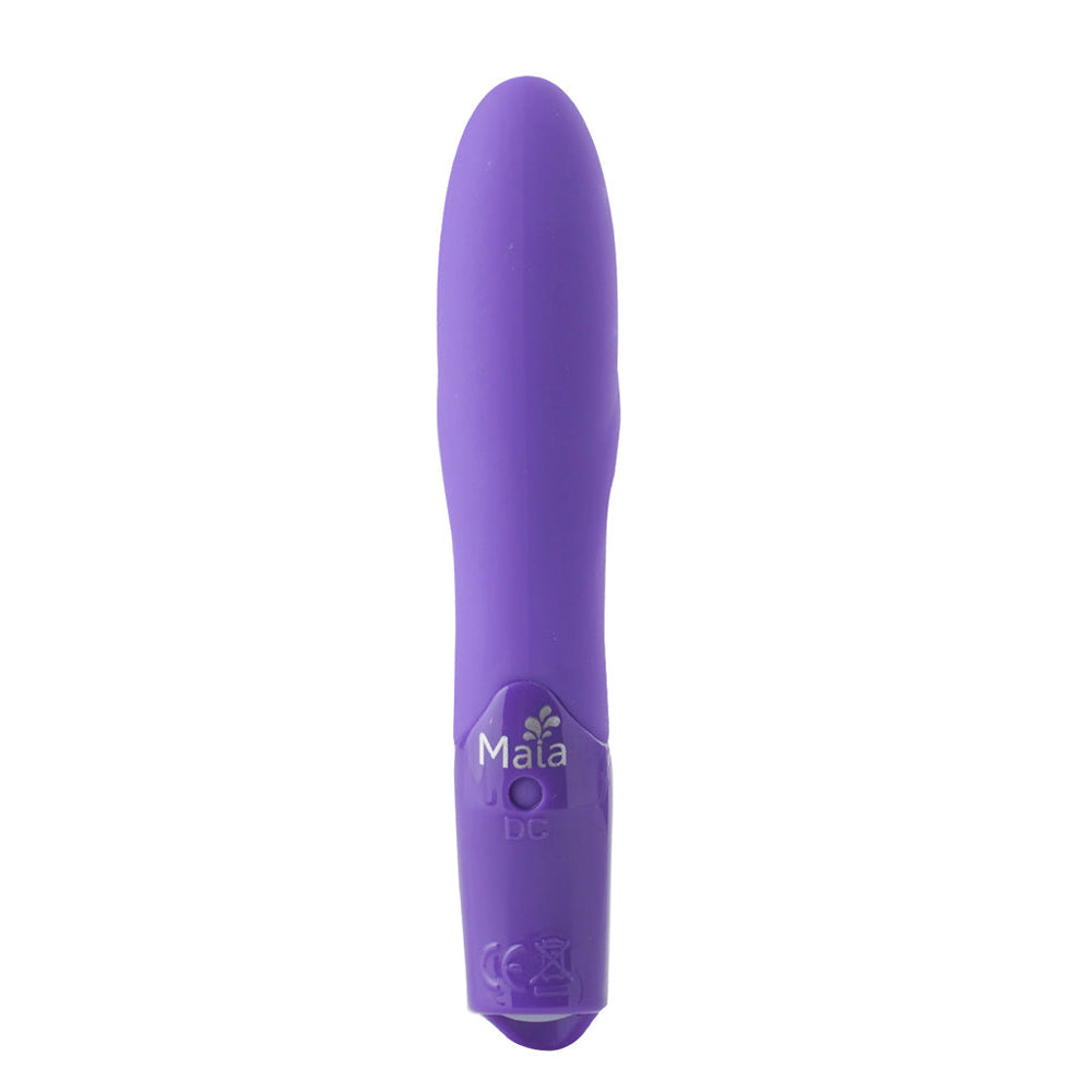 Margo USB Rechargeable Silicone 10-Function Textured Bullet Vibrator Neon Purple