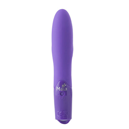 Margo USB Rechargeable Silicone 10-Function Textured Bullet Vibrator Neon Purple