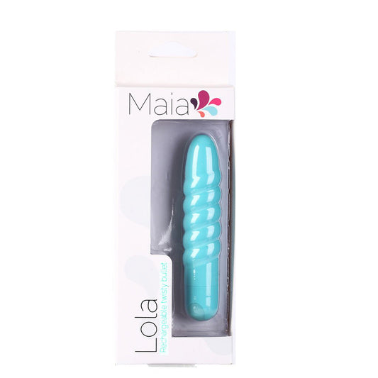 Lola Silicone 10-Function Vibrating Twisty Bullet Blue