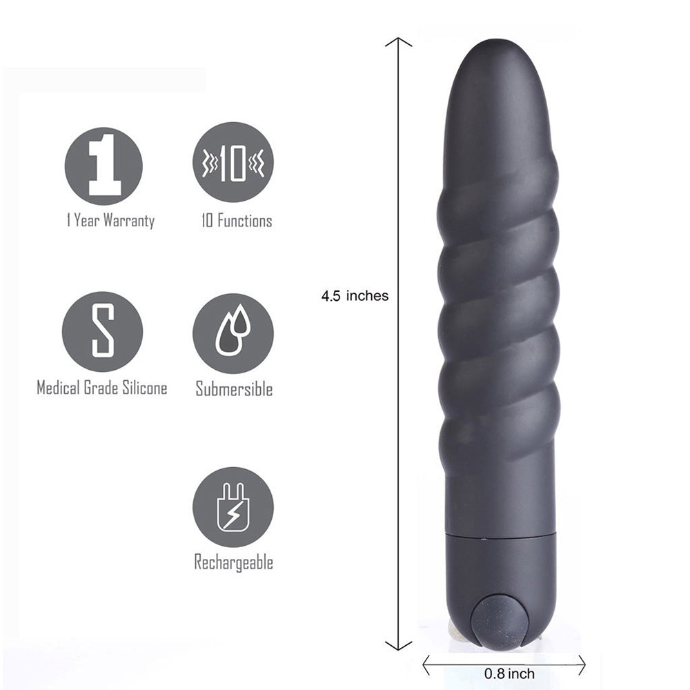 Lola Silicone 10-Function Vibrating Twisty Bullet