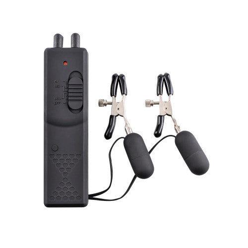 Fetish Fantasy Vibrating Nipple Clamps – Adjustable BDSM Toy for Sensory Stimulation