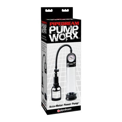 Pump Worx Accu-Meter Power Pump Black - Penis Pump with Gauge