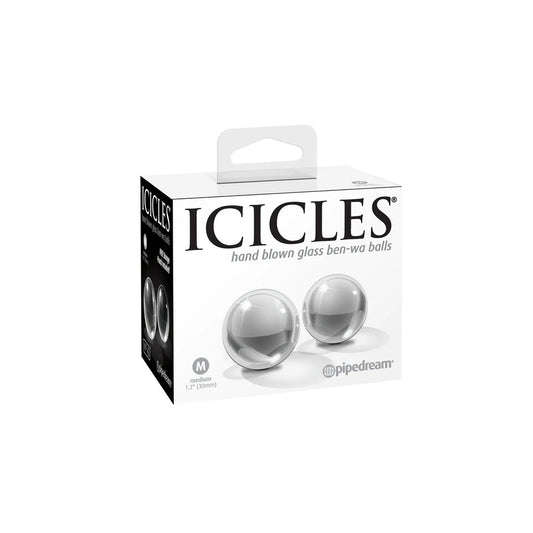 Icicles No. 42 Medium Glass Ben-Wa Balls – Glass Kegel Balls for Women, Kegel Exercise & Pelvic Floor Health