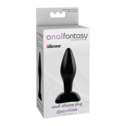 Silicone Anal Plug - Small - Black - Anal Fantasy Collection