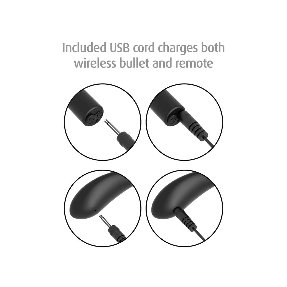 Anal Fantasy Collection Remote-Control Silicone Butt Plug - Black