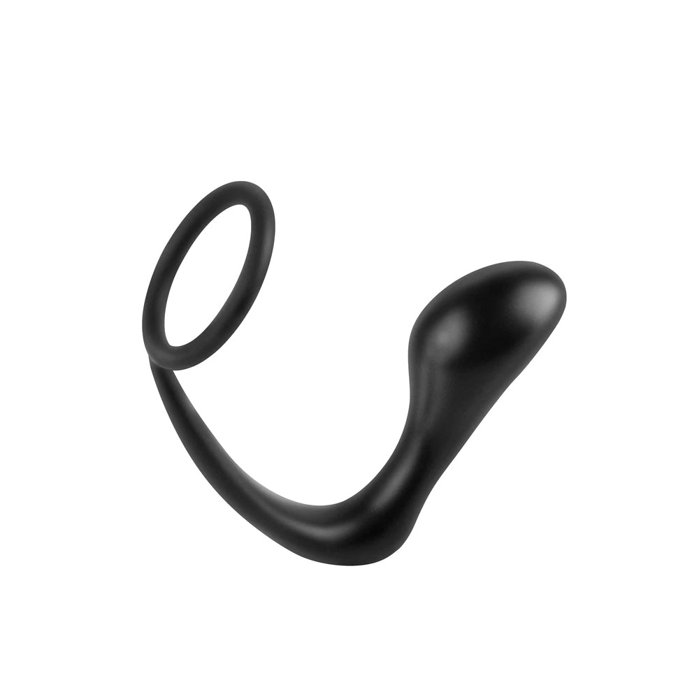 Anal Fantasy Collection Ass-Gasm Black Cock Ring & Anal Plug