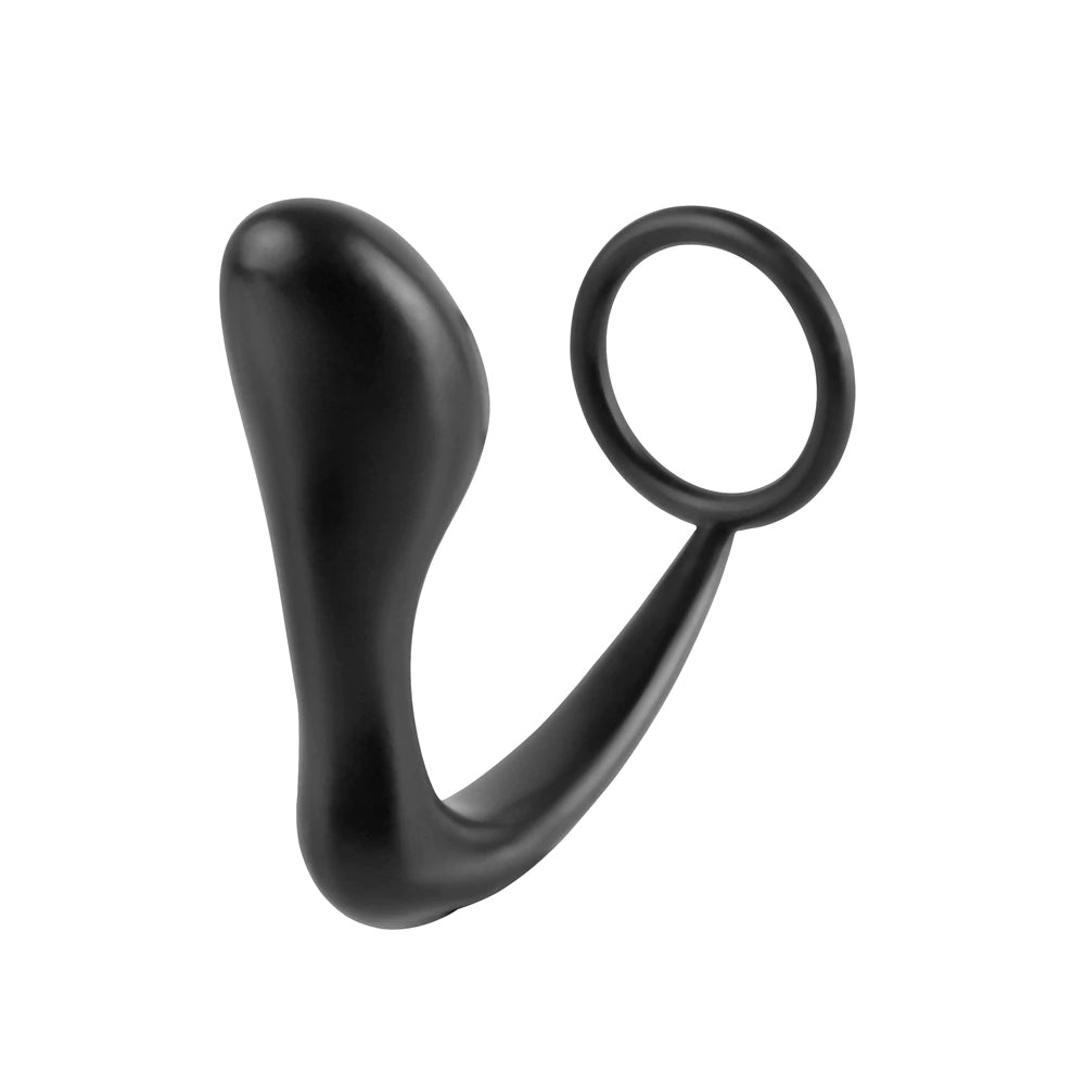 Anal Fantasy Collection Ass-Gasm Black Cock Ring & Anal Plug