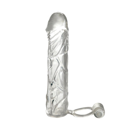 Fantasy X-tensions Vibrating Super Sleeve - Clear Male Masturbator Sleeve