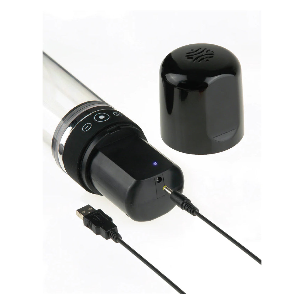 Pump Worx Rechargeable 3-Speed Auto-Vac Penis Pump – Black