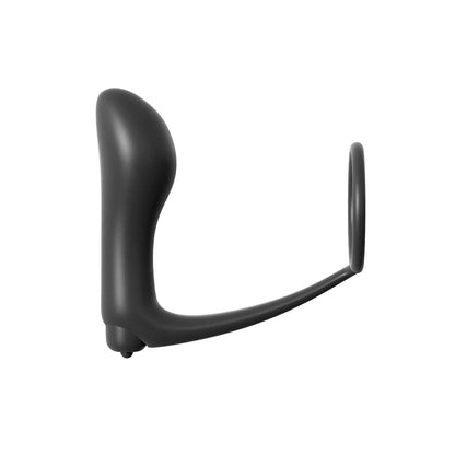 Anal Fantasy Collection Ass-Gasm Cock Ring with Vibrating Plug – Black