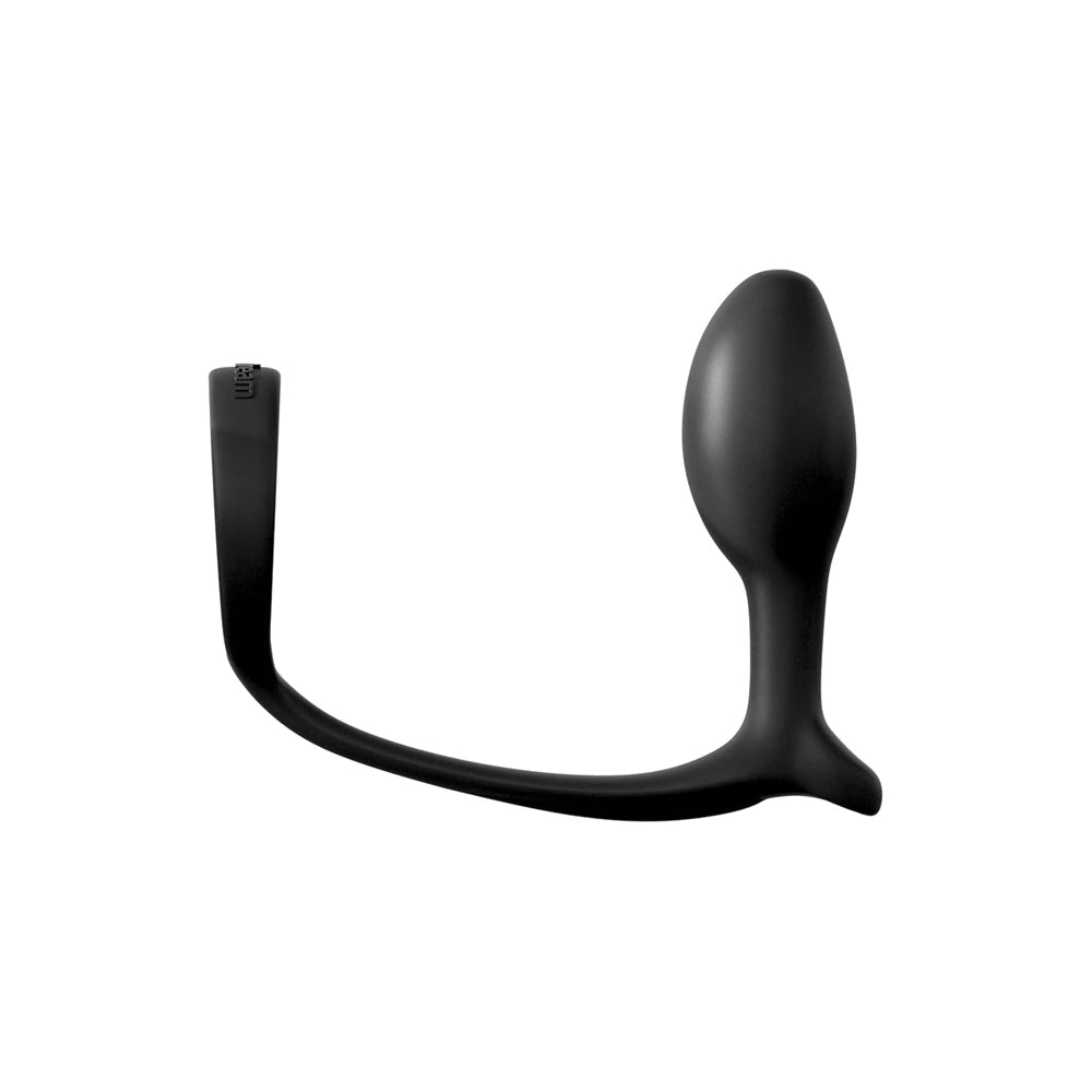 Anal Fantasy Collection Ass-Gasm Cock Ring & Beginner Plug – Black