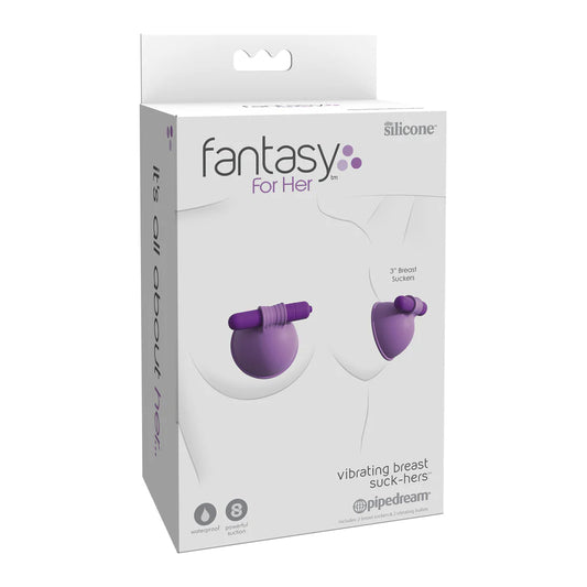 Fantasy for Her Vibrating Breast Suction Toy – Purple
