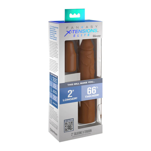 Fantasy X-Tensions Elite 8'' Sleeve With 2'' Plug Tan