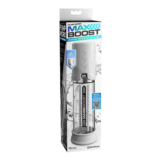 Pump Worx Max Boost White Penis Pump – Vacuum Pump for Enhanced Erections