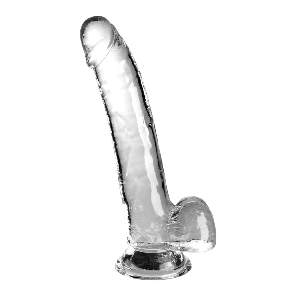 King Cock Clear 9" With Balls Clear