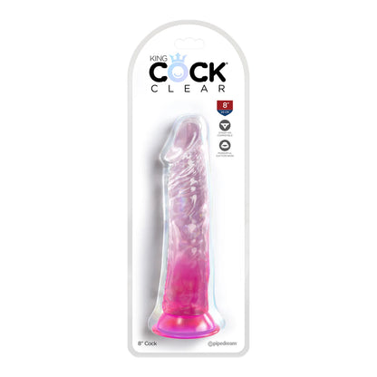 King Cock Clear 8" Pink