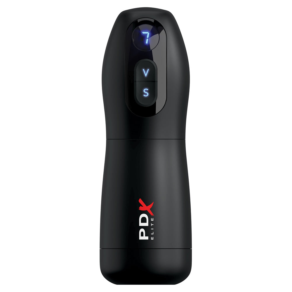 PDX Elite Suck-O-Matic Clear/Black – Premium Suction Toy