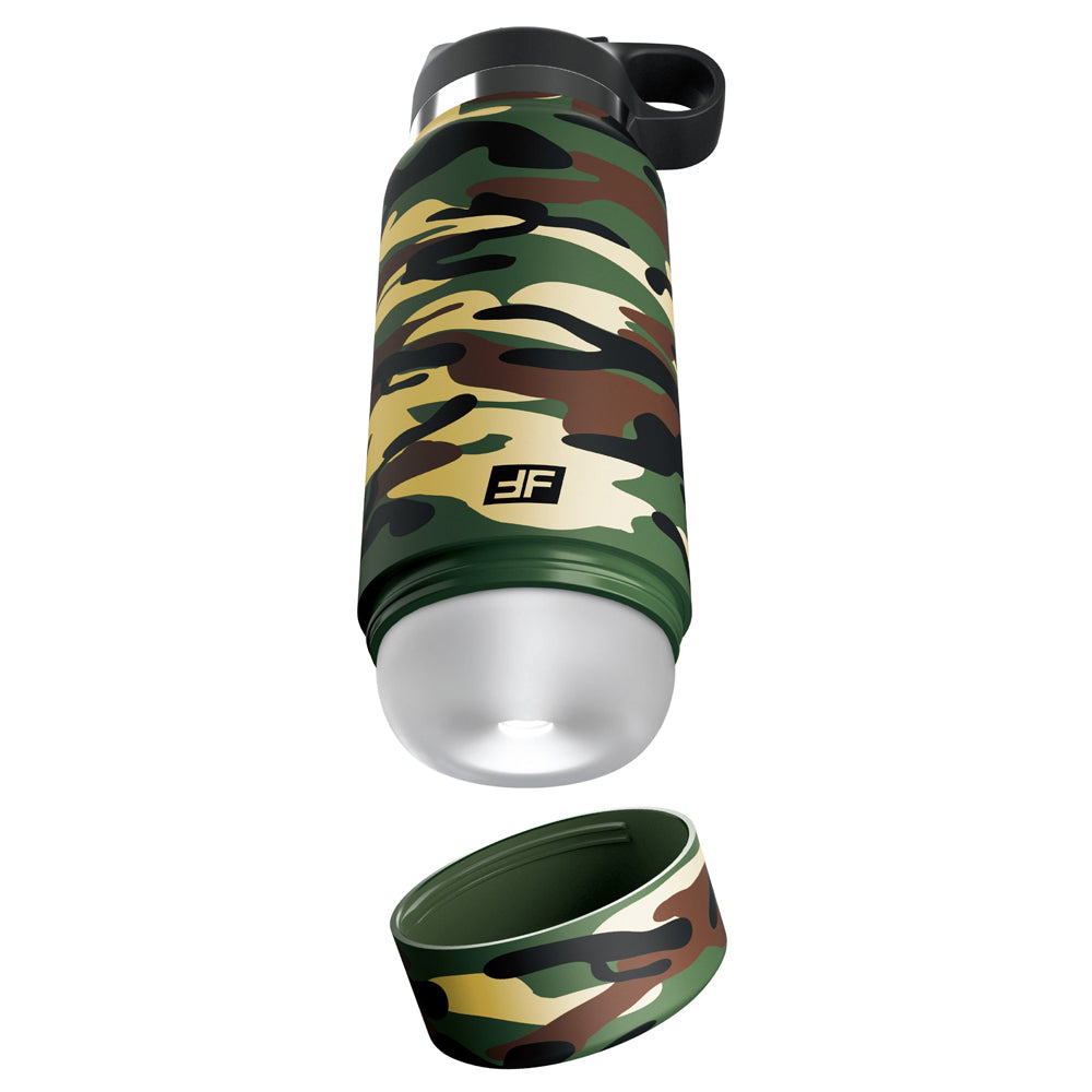 PDX Plus Fap Flask Happy Camper Stroker - Discreet Camo Frosted