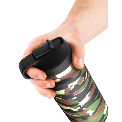 PDX Plus Fap Flask Happy Camper Stroker - Discreet Camo Frosted
