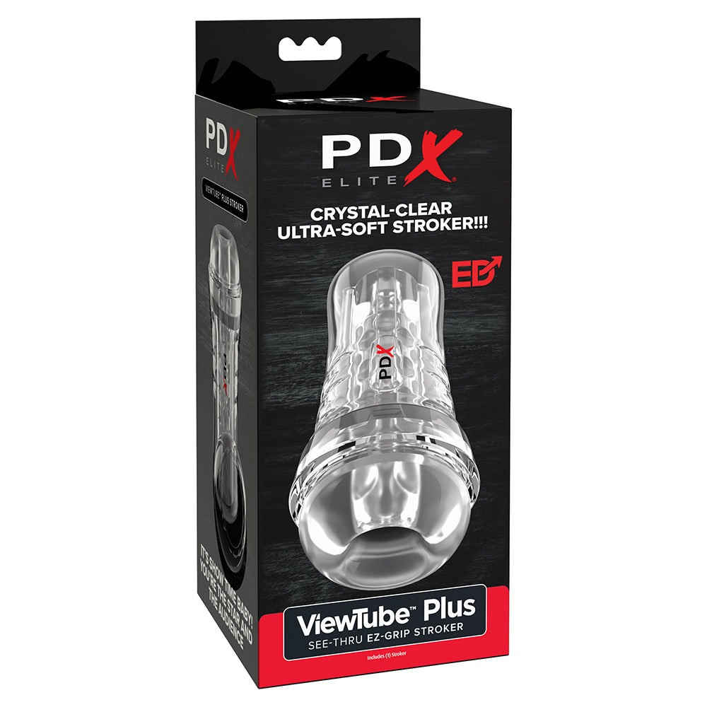 Pdx Elite Viewtube Plus See-Thru Ez-Grip Stroker Clear
