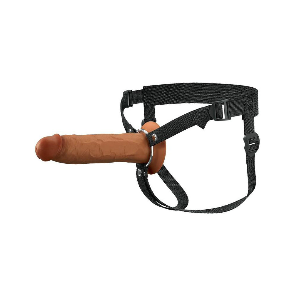 Fantasy X-Tensions Elite 9" Silicone Hollow Strap-On Dual Density Brown