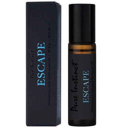 Pure Instinct Pheromone Perfume Oil – Escape 0.34 oz Roll-On for Captivating Scent
