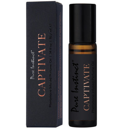 Pure Instinct Pheromone Perfume Oil – Captivate 0.34 oz Roll-On for Alluring Fragrance