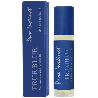 Pure Instinct Pheromone Perfume Oil – True Blue 0.34 oz Roll-On for Irresistible Attraction