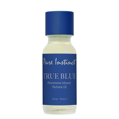 Pure Instinct Pheromone Perfume Oil – True Blue 0.5 oz with Dropper for Alluring Scent