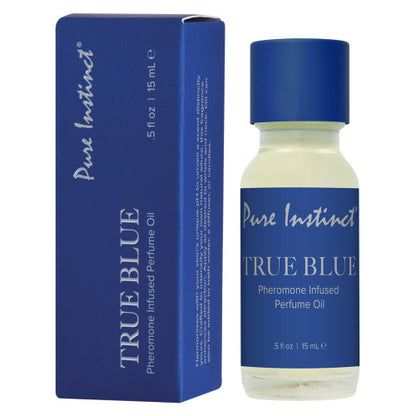 Pure Instinct Pheromone Perfume Oil – True Blue 0.5 oz with Dropper for Alluring Scent