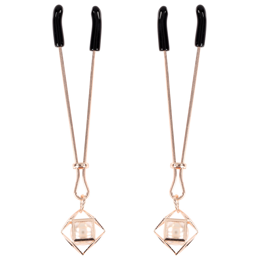 Pearl Nipple Clips – S&M Brat BDSM Nipple Clamps for Sensual Play