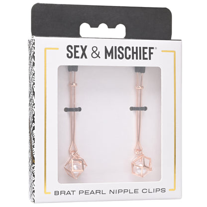 Pearl Nipple Clips – S&M Brat BDSM Nipple Clamps for Sensual Play
