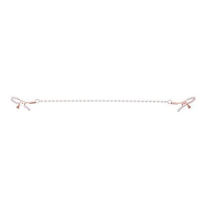 Peaches 'N Cream Pearl Nipple Clamps – Beaded Pearl Nipple Clips for Sensual Pleasure