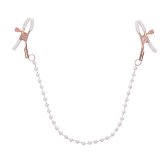 Peaches 'N Cream Pearl Nipple Clamps – Beaded Pearl Nipple Clips for Sensual Pleasure