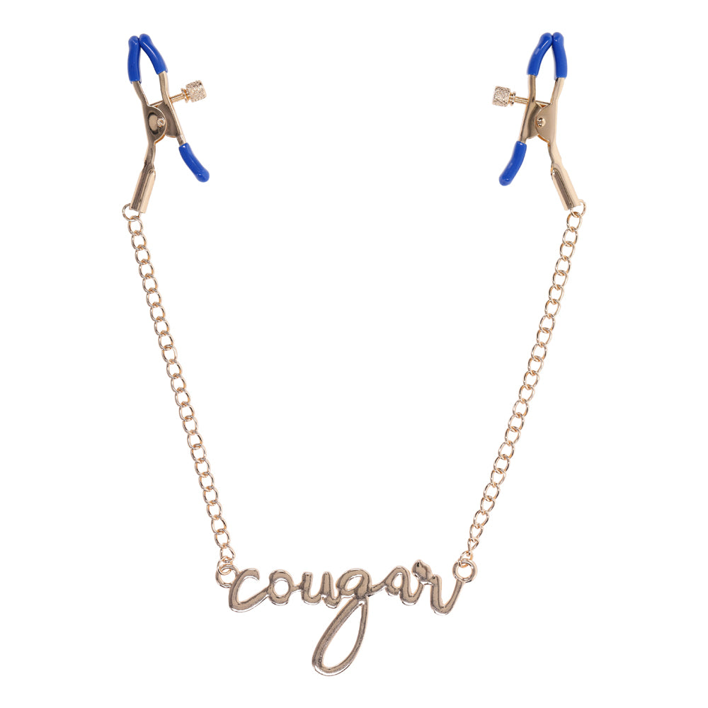 Cougar Nipple Clamps – Adjustable Stainless Steel BDSM Nipple Clips
