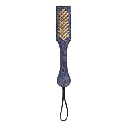 Cougar Studded Paddle – Leather BDSM Paddle with Metal Studs for Impact Play