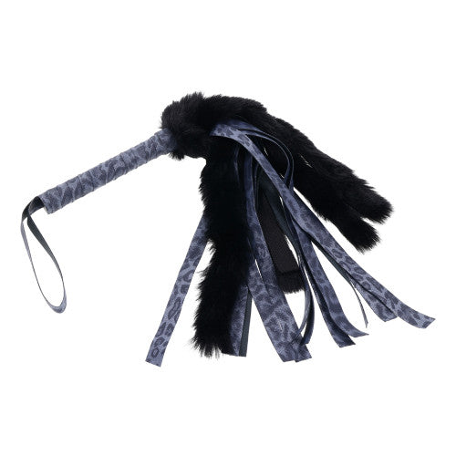Cougar Faux Fur Flogger – Soft Faux Fur BDSM Flogger for Sensory Impact Play