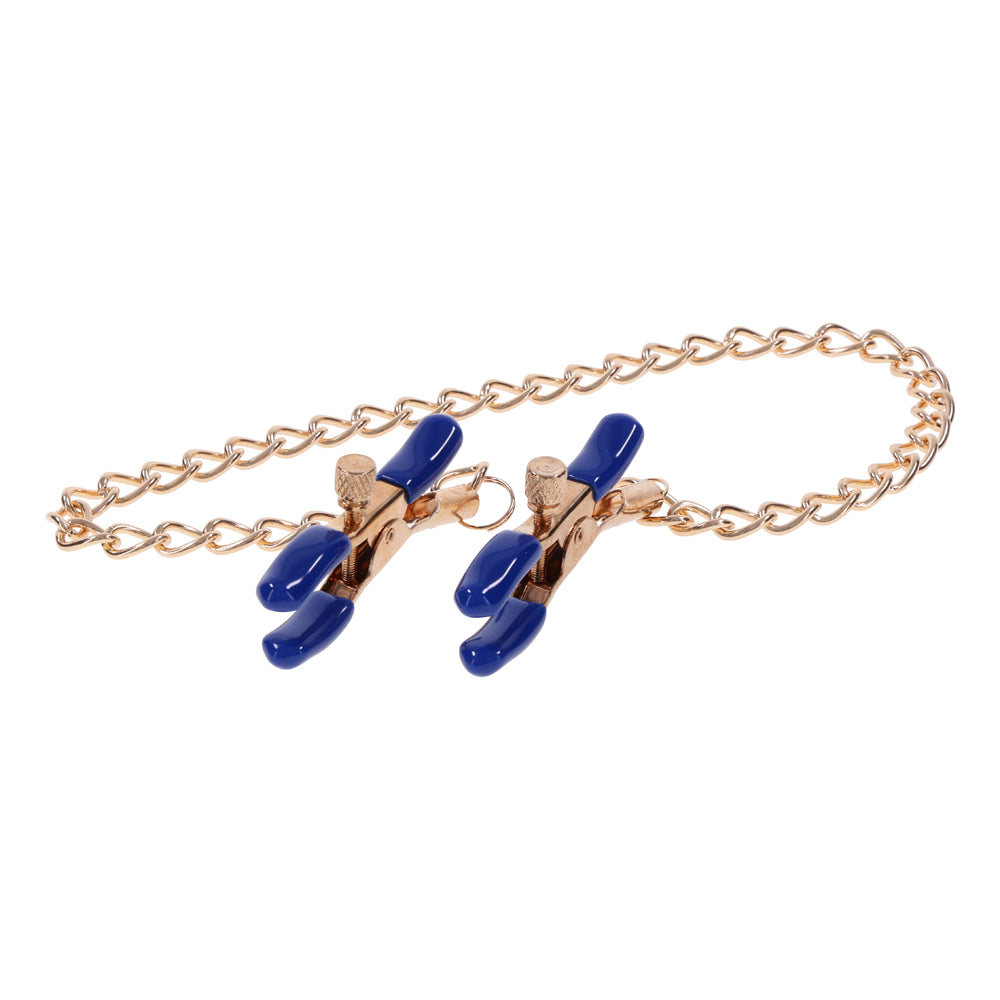 Cougar Chained Nipple Clamps – BDSM Nipple Clamp Set with Chain