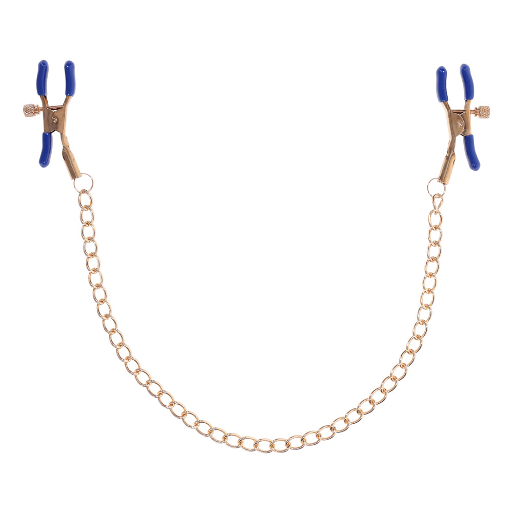 Cougar Chained Nipple Clamps – BDSM Nipple Clamp Set with Chain