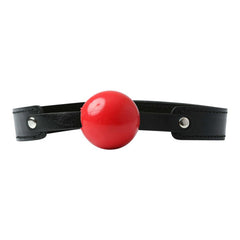 Sex & Mischief Solid Ball Gag – Adjustable Rubber Ball with Vinyl Strap